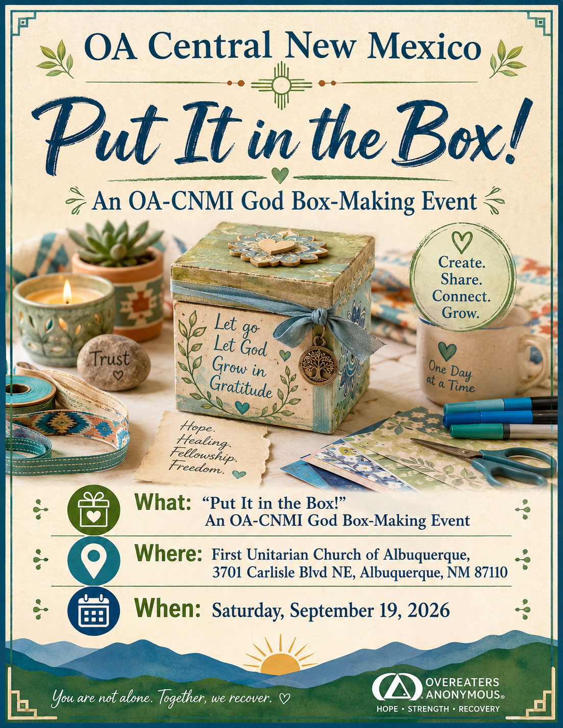 "Put It in the Box!" An OA-CNMI God Box-Making Event